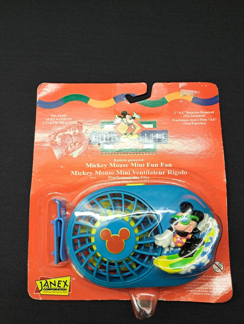 Vintage 1995 Janex MICKEY MOUSE Portable Fan